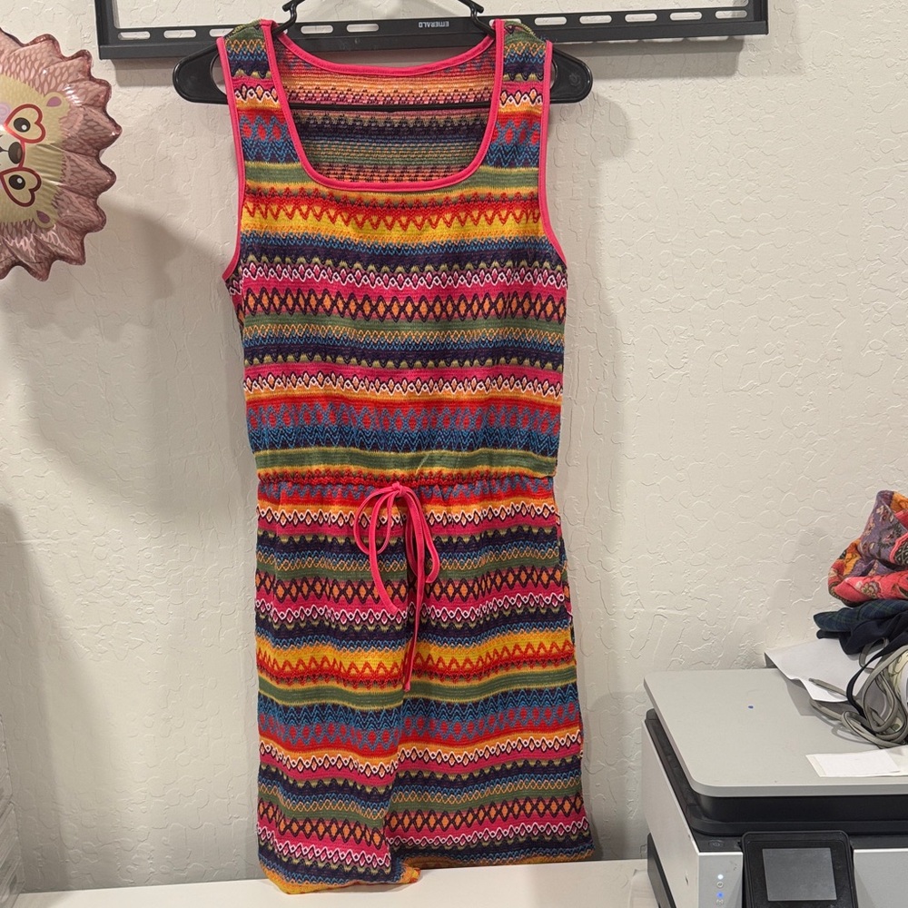 Amazon Multicolor Patterned Midi Dress - image 1